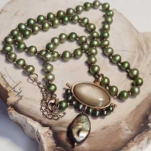 Vintage Pearl Sterling Silver Necklace Lucas Lameth